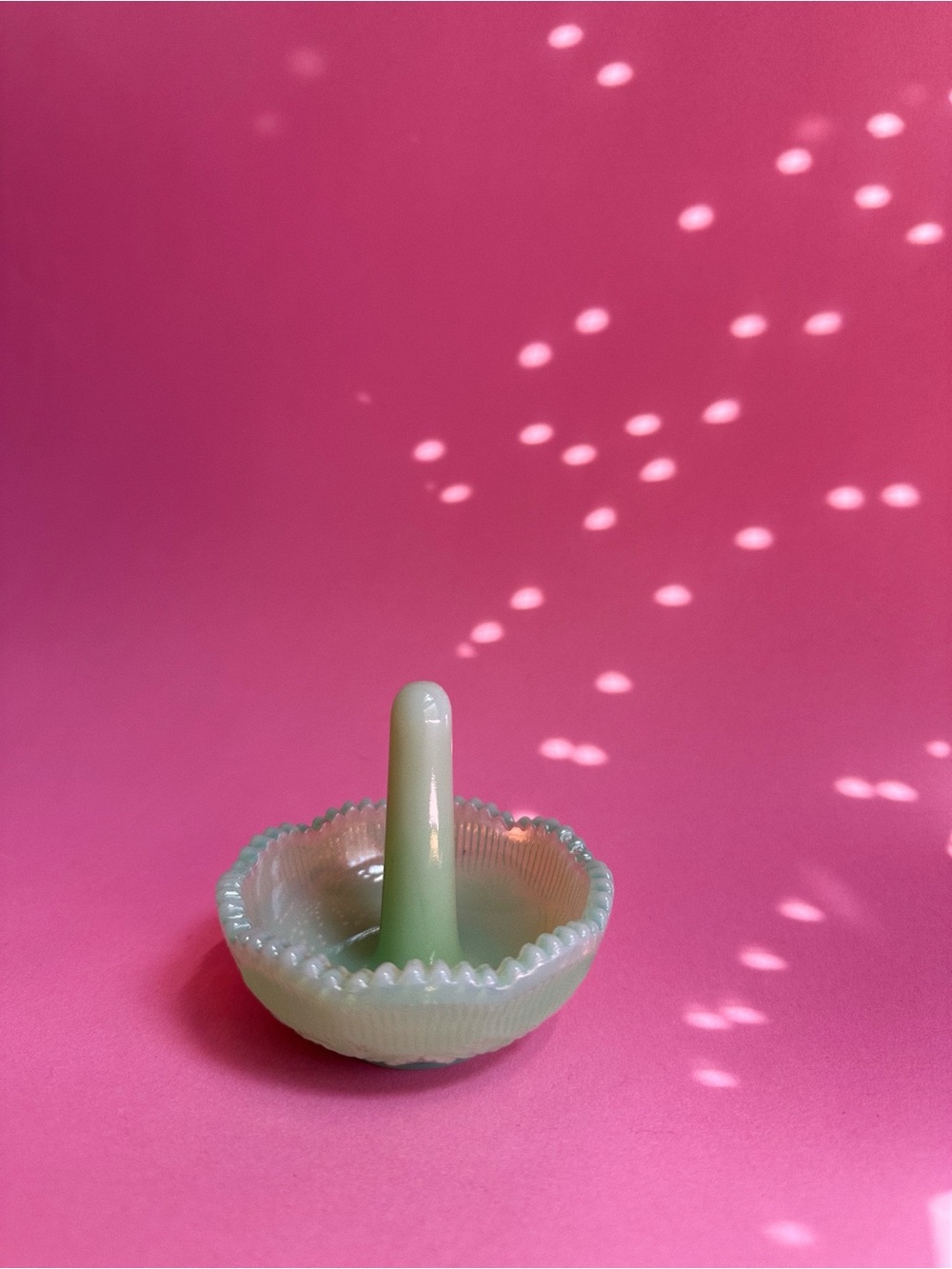 Jadeite Original Mosser Glass Ring Holder Dish